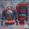 Bigfoot Christmas Tree Lights Ugly Christmas Sweater Believe Bigfoot Santa Hat Sasquatch Loves Rock On