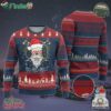 Cool Santa Ugly Christmas Sweater Yo Ho Ho Skull Beard Sunglass