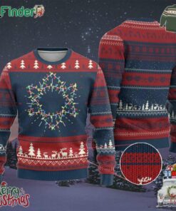 Christmas Religious Happy Chrismukkah Ugly Christmas Sweater Lights Star Of David