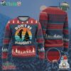 Funny Xmas Ugly Christmas Sweater Dont Be Naughty Dog Peeing Christmas Tree