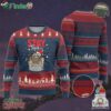 Funny Raccoon Xmas Ugly Christmas Sweater Stay Trashy Garbage Trashin Santa Hat