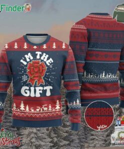 Funny Christmas Present Costume Ugly Christmas Sweater I Am The Gift