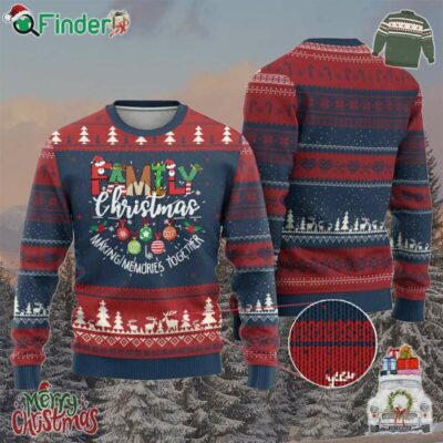 Family Xmas 2024 Ugly Christmas Sweater Making Memories Together Family Matching