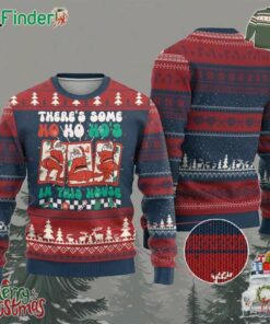 Funny Xmas Ugly Christmas Sweater There Is Some Ho Ho Hos In This House Horror Character