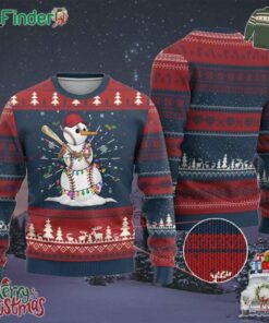Christmas Baseball Player Ugly Christmas Sweater Baseball Snowman Balls Snow Xmas Gifts Santa Sports Gifts For Men Boys