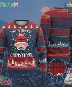 Funny Xmas Ugly Christmas Sweater Have A Crackin Christmas Santa