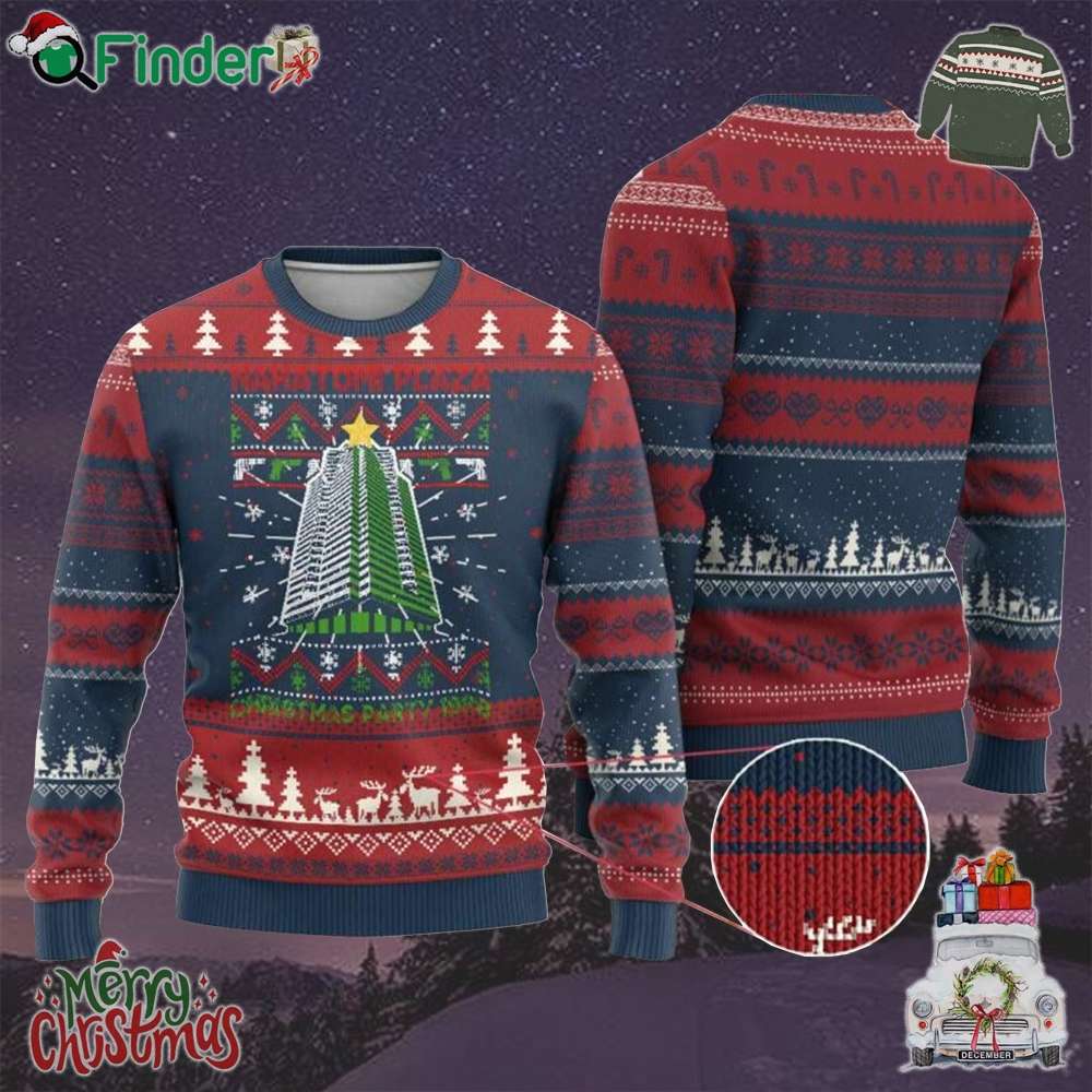 Funny Nakatomi Plaza Ugly Christmas Sweater Xmas Party 1988 Funny Nakatomi Plaza Ugly Christmas Sweater Xmas Party 1988