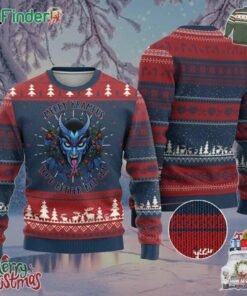 Merry Krampus Ugly Christmas Sweater Youd Better Not Cry Horor Xmas