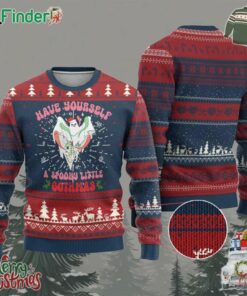 Gothic Xmas Ugly Christmas Sweater Have Yourself Spooky Little Gothmas Ghost Xmas Cute Boo