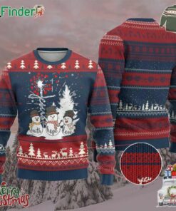 Jesus Christian Ugly Christmas Sweater Faith Hope Love Snowman Dandelion Xmas