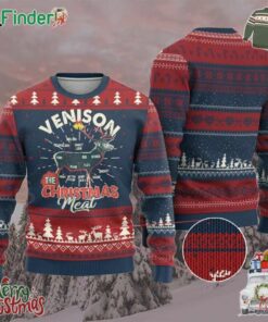 Xmas Hunting Ugly Christmas Sweater Venison Meat Deer Season Hunter