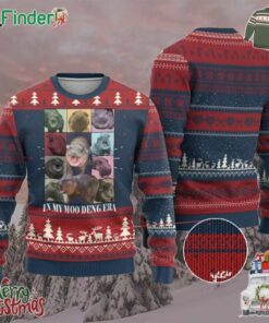In My Moo Deng Era Ugly Christmas Sweater Cute Pygmy Hippo