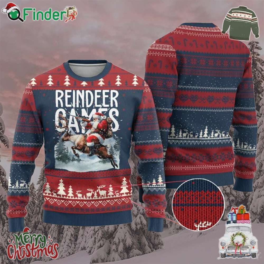 Xmas Hunting Ugly Christmas Sweater Reindeer Game Santa Hunter Deer Season Xmas Hunting Ugly Christmas Sweater Reindeer Game Santa Hunter Deer Season