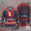 Heavy Mental Ugly Christmas Sweater Sleigher Santa Playing Guitar