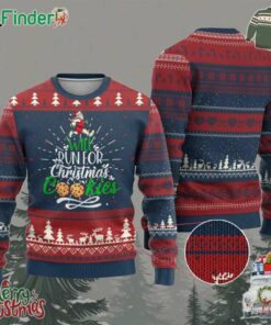 Xmas Gymer Ugly Christmas Sweater Will Run For Christmas Cookies Santa Running Race