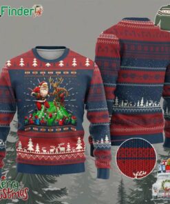 Xmas Football Ugly Christmas Sweater Santa Reindeer Football Match