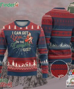 I Can Get You On The Naughty List Santa Lady Vintage Xmas Ugly Christmas Sweater