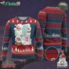 Vintage Xmas Ugly Christmas Sweater Pink Santa Claus Ho Ho Ho