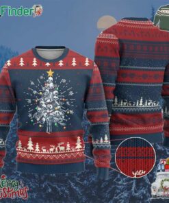 Skeleton Xmas Ugly Christmas Sweater Skull Christmas Tree