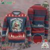 Xmas Sport Ugly Christmas Sweater Baseball Player Santa Smashing Through The Snow