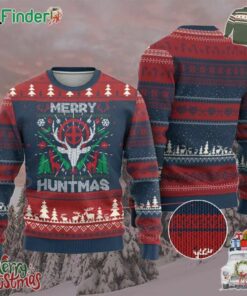 Xmas Hunting Ugly Christmas Sweater Merry Huntmas Deer Season Hunter