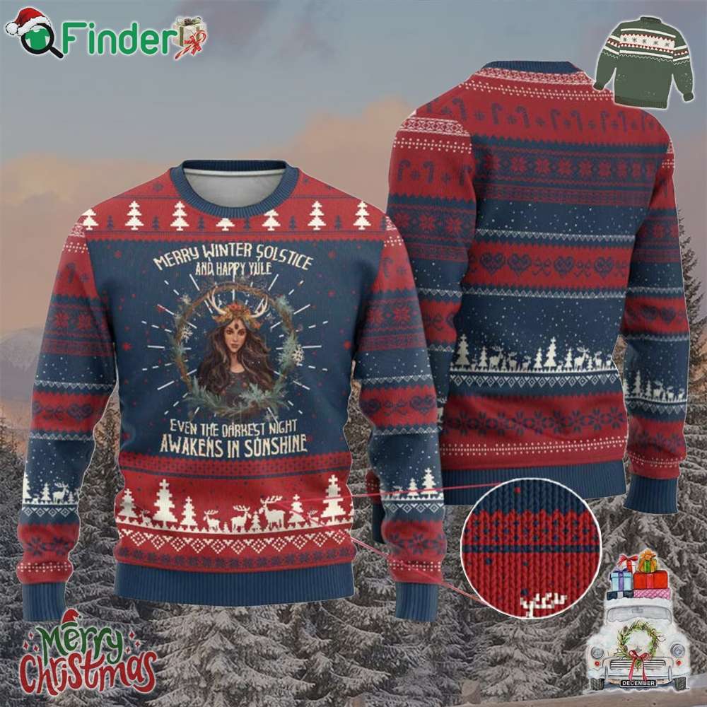 Yule Ugly Christmas Sweater Merry Winter Solstice Awakens In Sunshine Yule Ugly Christmas Sweater Merry Winter Solstice Awakens In Sunshine