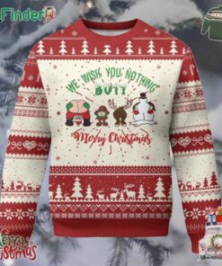 Funny Xmas Ugly Christmas Sweater Wishing You Nothing Butt A Merry Christmas