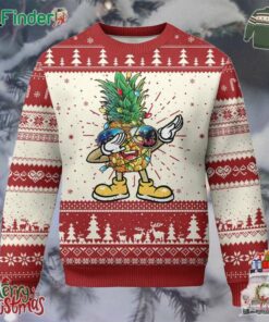 Dabbing Pineapple Christmas Tree Lights Xmas Sunglasses Ugly Christmas Sweater Tropical Holiday Beach Tank For Hawaii Vacation