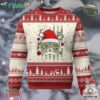Funny Xmas Veteran Ugly Christmas Sweater Santa Hat Camo American Flag