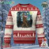 Bigfoot Starry Night Ugly Christmas Sweater Sasquatch Santa Hat Sasquatch Van Gogh Sky Painting Art Xmas Gift