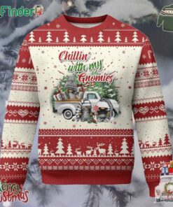 Gnome Christmas Ugly Christmas Sweater Chillin With My Gnomies Xmas Truck
