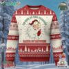 Be Nice To The Teacher Santa Is Watching Retro Groovy Christmas Ugly Christmas Sweater