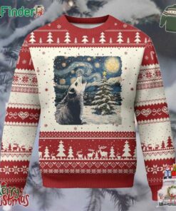 Christmas Starry Night Opossum Ugly Christmas Sweater