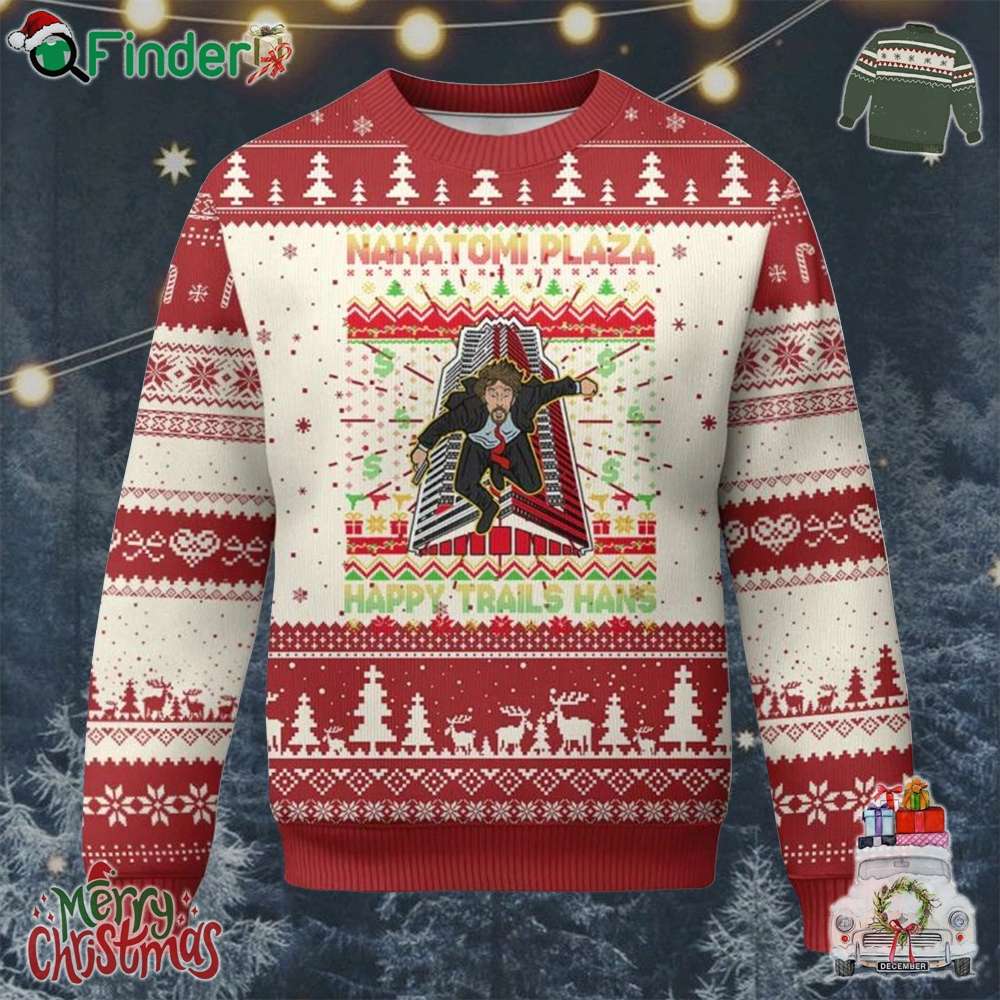 Christmas Nakatomi Plaza 1988 Ugly Christmas Sweater Happy Trails Hans Christmas Nakatomi Plaza 1988 Ugly Christmas Sweater Happy Trails Hans