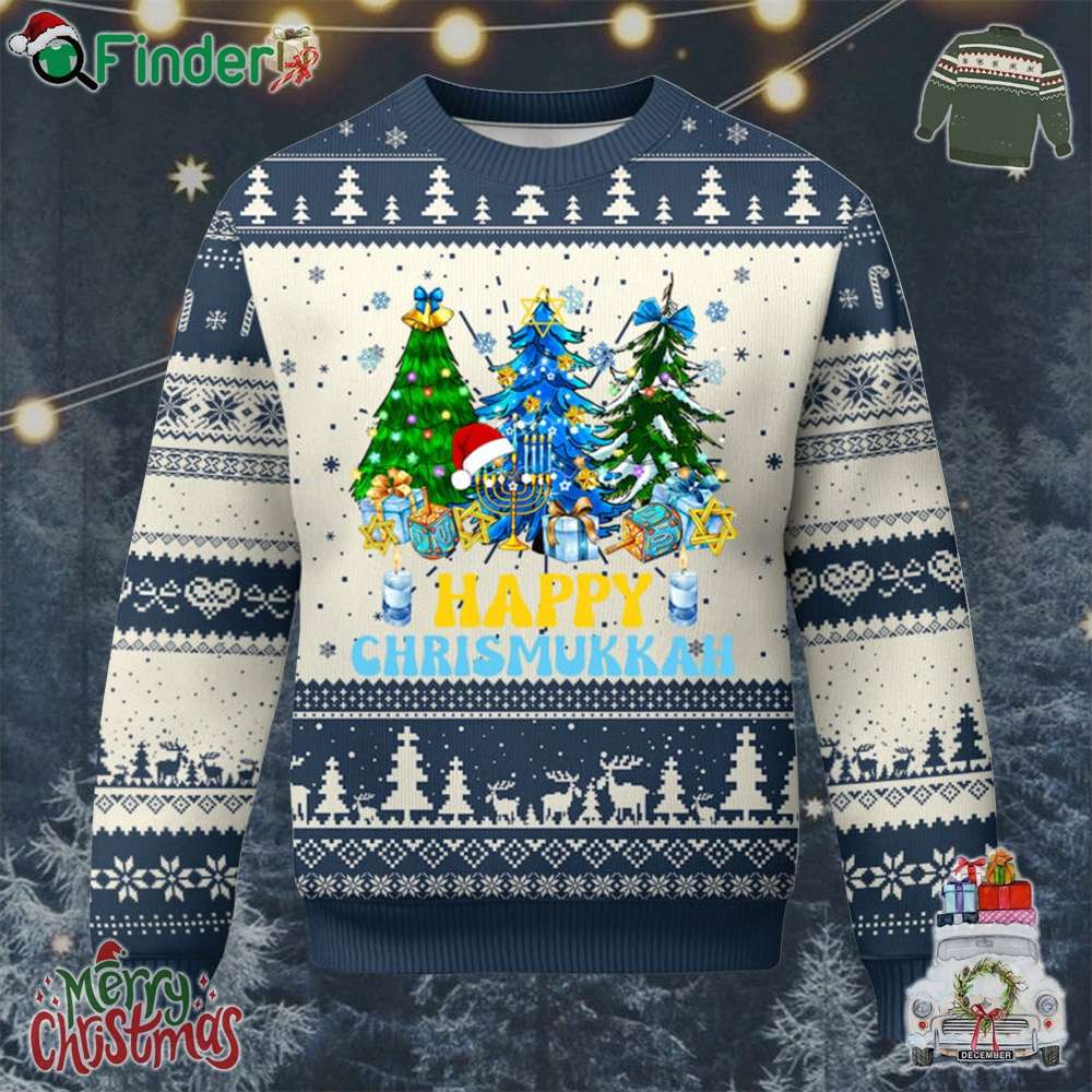 Christmas Hanukkah Ugly Christmas Sweater Merry Christmukkah Jewish Christmas Trees Hanukkah Christmas Hanukkah Ugly Christmas Sweater Merry Christmukkah Jewish Christmas Trees Hanukkah