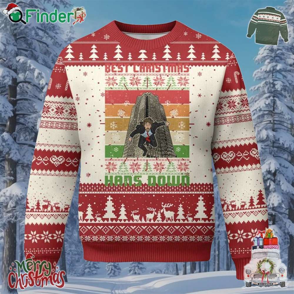 Best Christmas Hans Down Nakatomi 1988 Ugly Christmas Sweater Best Christmas Hans Down Nakatomi 1988 Ugly Christmas Sweater