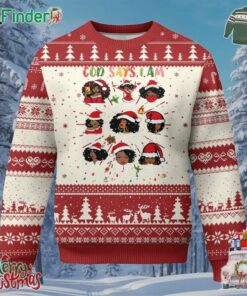 Christian Christmas Ugly Christmas Sweater God Says I Am African American Women Scriptures Affirmations