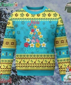 Xmas In Hawaii Ugly Christmas Sweater Mele Kalikimaka Hawaiian Tropical Flowers