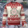 Hail Santa Ugly Christmas Sweater Candy Pentagram Xmas Devil