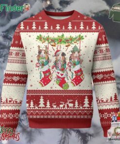 Guinea Pig In Xmas Socks Cute Santa Hat Ugly Christmas Sweater