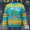 Xmas In Hawaii Ugly Christmas Sweater Deck The Palms Firework Flamingo