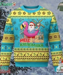 Xmas In Hawaii Ugly Christmas Sweater Mele Kalikimaka Hawaiian Tropical Beach Santa