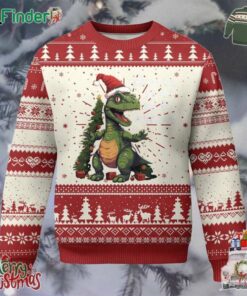 Dinosaur Christmas Ugly Christmas Sweater Fa Ra Ra Ra Rawr Xmas Tree Santa Rex Lover