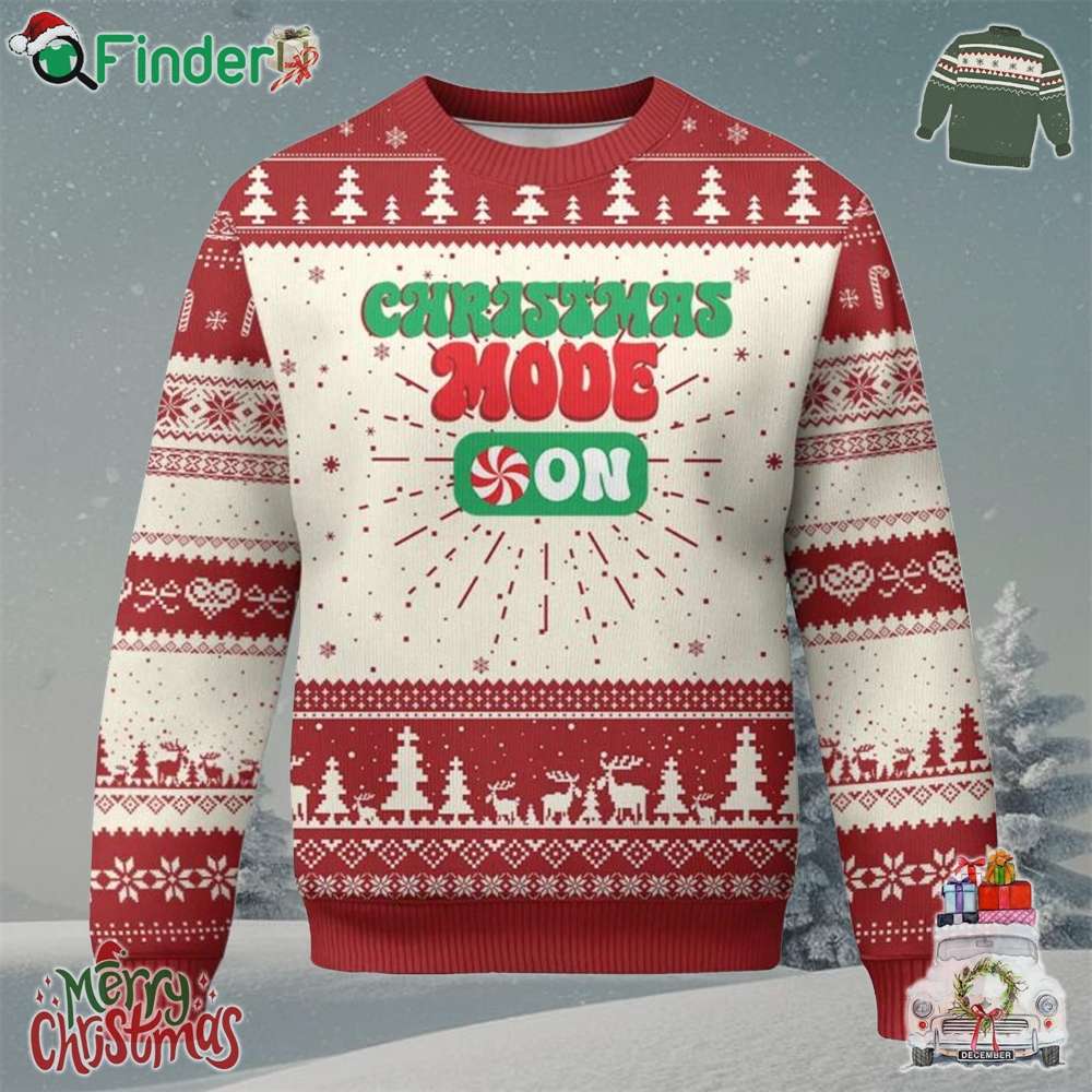 Funny Christmas Mode On Ugly Christmas Sweater Funny Christmas Mode On Ugly Christmas Sweater