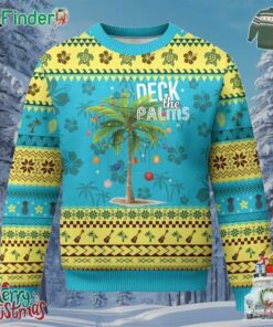 Hawaiian Christmas Ugly Christmas Sweater Deck The Palms Christmas Palm Tree Beach Family Vacation