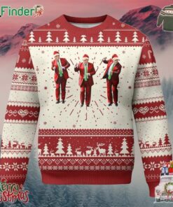 Funny Trump Dance Xmas Ugly Christmas Sweater Santa Claus 2024 Xmas Pajamas Holiday