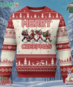 Horror Xmas Ugly Christmas Sweater Merry Creepmas Horror Characters