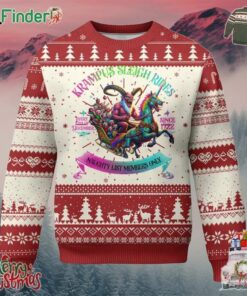 Funny Krampus Sleigh Rides Ugly Christmas Sweater Naughty List Members Only Since 1722