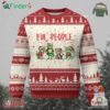 Funny Xmas Cat Ugly Christmas Sweater Ew People Green Cat Santa