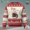 Funny Christmas Motorcycle Santa Ugly Christmas Sweater Xmas Motorbike Biker Gift